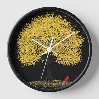 Wall Clock with Tree Background