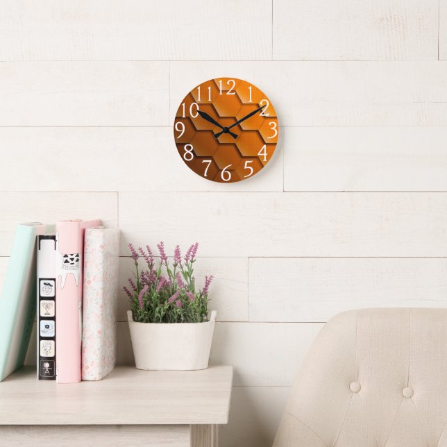 Wall clock wood with numbers,Wall clock unique (Reading Room)