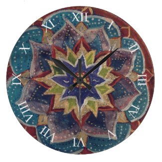 Wall Clock yoga Mandala