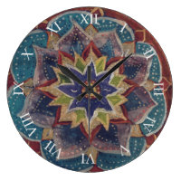 Wall Clock yoga Mandala