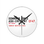 Donna M Jones Ash~Crescent   Wall Clocks