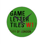 Game Letter Tiles  Wall Clocks