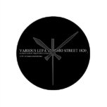 Various lefa sehemo street  Wall Clocks