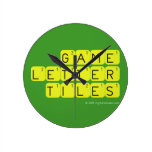 Game Letter Tiles  Wall Clocks