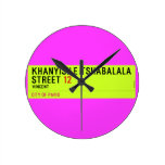 Khanyisile Tshabalala Street  Wall Clocks