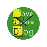 Love
 Sophia
 Dog
   Wall Clocks