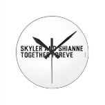 Skyler and Shianne Together foreve  Wall Clocks