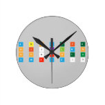A B C D E F G
 H I J K L M N
 O P Q R S T U
 V W X Y Z ! ?  Wall Clocks