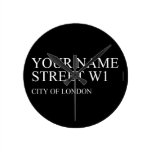 Your Name Street  Wall Clocks