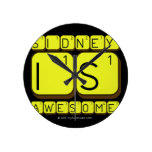 Sidney
 Is
 Awesome
   Wall Clocks