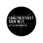 LONDON STREET SIGN  Wall Clocks