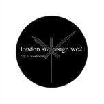 london streetsign  Wall Clocks