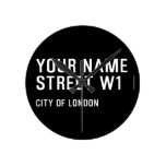 Your Name Street  Wall Clocks