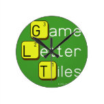Game Letter Tiles  Wall Clocks
