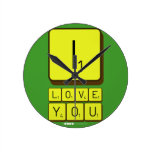 I
 LOVE
 YOU  Wall Clocks