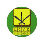 i
 love 
 svenky  Wall Clocks