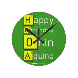 Happy
 Birthday
 Onin
 Aquino  Wall Clocks
