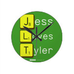 Jess
 Loves
 Tyler  Wall Clocks