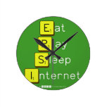 Eat
 Play
 Sleep
 Internet  Wall Clocks