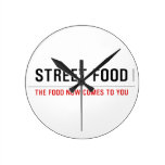 Street food  Wall Clocks