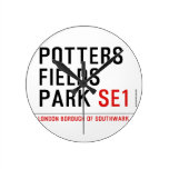 potters fields park  Wall Clocks