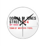 Donna M Jones STREET  Wall Clocks