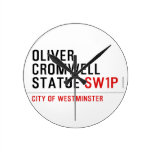 oliver cromwell statue  Wall Clocks
