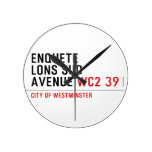 enquete  lons sud  avenue  Wall Clocks