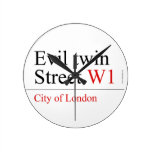 Evil twin Street  Wall Clocks