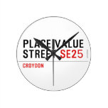 Place value Street  Wall Clocks