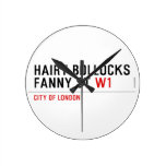 hairy bollocks fanny st  Wall Clocks