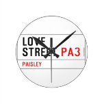 LOVE Street  Wall Clocks