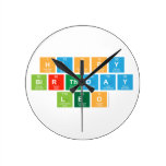 happy 
 birthday 
 LEO  Wall Clocks