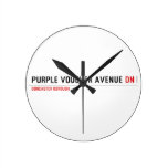 purple voucher avenue  Wall Clocks