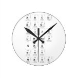 abc|d
 efg
 hijk
 lm|nop
 qrs
 tuv
 wxyz  Wall Clocks