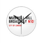 MUSWELL HILL BROADWAY  Wall Clocks