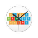 happy
 birthday
 Chiara  Wall Clocks