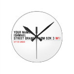 Your Name ishmael Street orange farm dzk 3  Wall Clocks