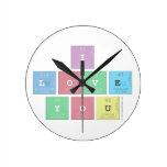 i
 love
 you  Wall Clocks