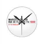 Maricela del Rio Rue de Flandre 94  Wall Clocks