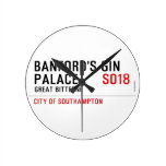 Banford's Gin  Palace  Wall Clocks