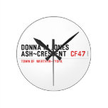 Donna M Jones Ash~Crescent   Wall Clocks