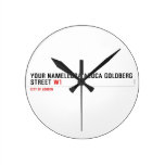 Your Nameleora acoca goldberg Street  Wall Clocks