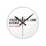 Vixen's Grape Lane  Avenue  Wall Clocks