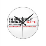 The Great Sunday Tournament  Wall Clocks