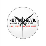 Hot Rod Blvd.  Wall Clocks