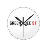 Green Tree  Wall Clocks
