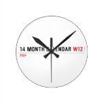 14 month calendar  Wall Clocks