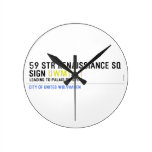 59 STR RENAISSIANCE SQ SIGN  Wall Clocks