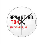 BRYANT RD.   Wall Clocks